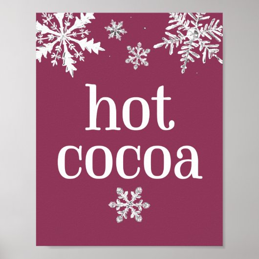 Hot Cocoa Snowflake Party Signatur Poster (Vorne)