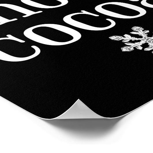 Hot Cocoa Snowflake Party Signatur Poster (Ecke)