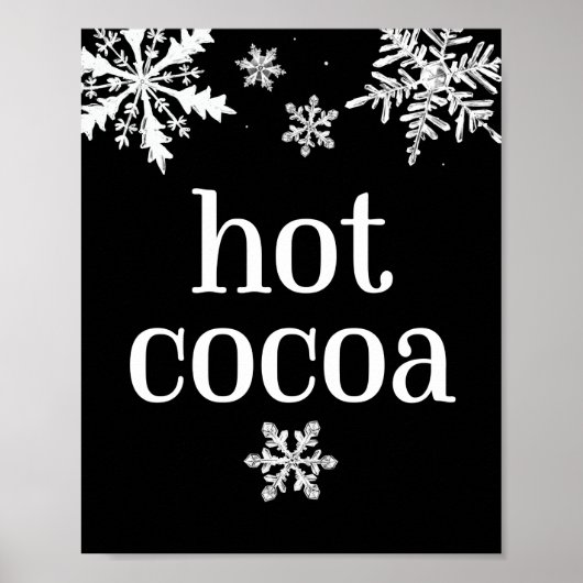 Hot Cocoa Snowflake Party Signatur Poster (Vorne)