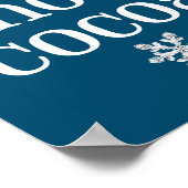 Hot Cocoa Snowflake Party Signatur Poster (Ecke)
