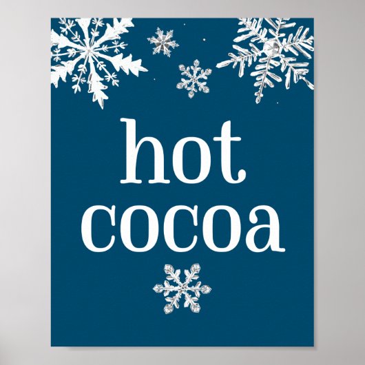 Hot Cocoa Snowflake Party Signatur Poster (Vorne)