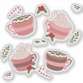 Hot Cocoa Tasse Doodle Aufkleber Pack (Vorderseite)