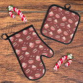 Hot Cocoa Tasse Muster Oven Mitt Pot Holding Set