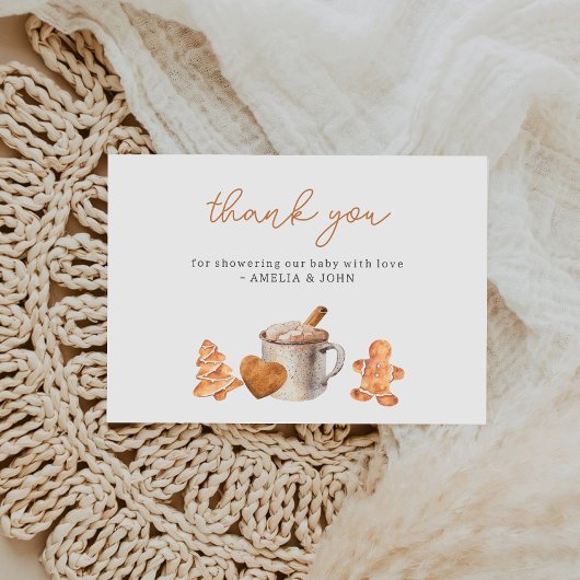 Hot Cocoa und Cookies Kinderdusche Danke Karte