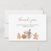 Hot Cocoa und Cookies Kinderdusche Danke Karte (Vorderseite)