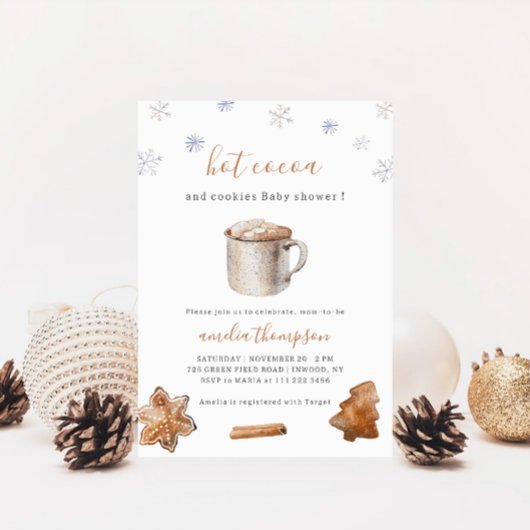 Hot Cocoa und Cookies Winter Baby Dusche Einladung