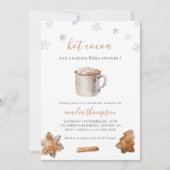 Hot Cocoa und Cookies Winter Baby Dusche Einladung (Vorderseite)