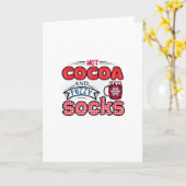 Hot Cocoa und Fuzzy Socks Karte (Gelbe Blume)