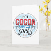 Hot Cocoa und Fuzzy Socks Karte (Gelbe Blume)