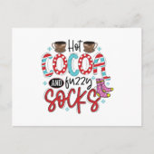 Hot Cocoa und Fuzzy Socks Postkarte (Vorderseite)
