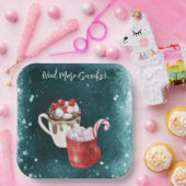 Hot Cocoa und Marshmallow Twin Baby Dusche Pappteller (Party)
