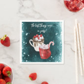 Hot Cocoa und Marshmallow Twin Baby Dusche Serviette (Beispiel)