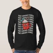 Hot Cocoa Vibes Retro Christmas Peppermint Hot Cho T-Shirt (Vorderseite)