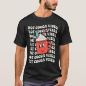 Hot Cocoa Vibes Retro Christmas Peppermint Hot Cho T-Shirt (Vorderseite)