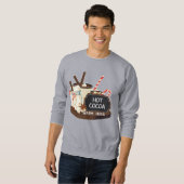 Hot Cocoa Warm Hugs (1) Retro Christmas Art Sweatshirt (Vorne ganz)