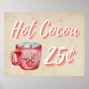 Hot Cocoa Weihnachten Mauer Deco Poster
