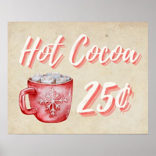 Hot Cocoa Weihnachten Mauer Deco Poster (Vorne)
