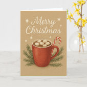 Hot Cocoa Weihnachtskarte Karte (Gelbe Blume)