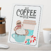 Hot Coffee Bar Pedestal-Zeichen Sockelschild (In Situ)