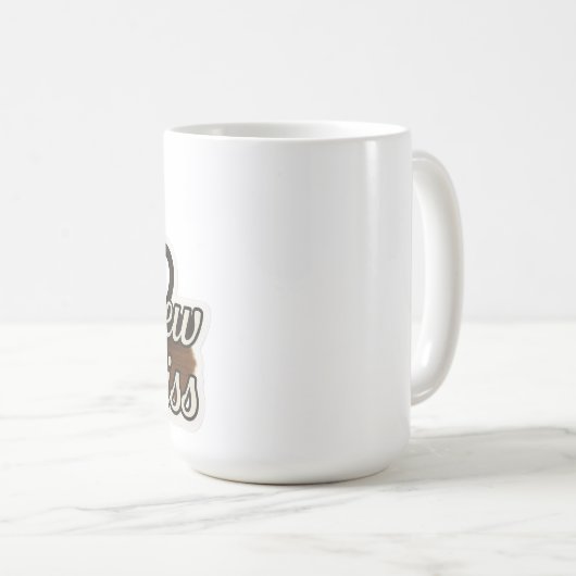 Hot Coffee Cup with Flower and Coffee Beans – Cozy Kaffeetasse (VorderseiteRechts)