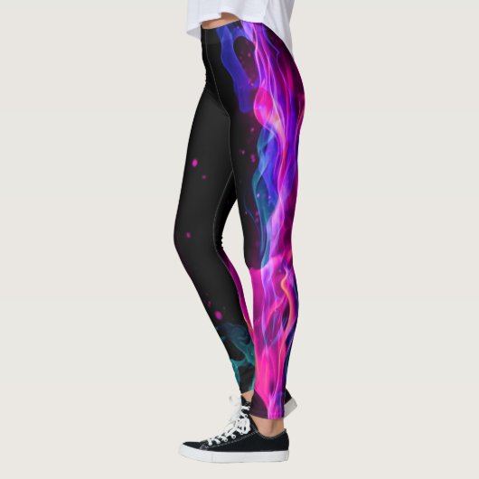 Hot Colorful Fire Flame Smoke Leggings (Links)
