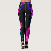 Hot Colorful Fire Flame Smoke Leggings (Rückseite)