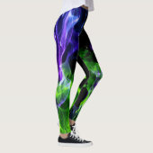 Hot Colorful Fire Flame Smoke Leggings (Rechts)