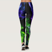 Hot Colorful Fire Flame Smoke Leggings (Rückseite)