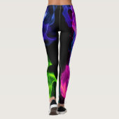 Hot Colorful Fire Flame Smoke Leggings (Rückseite)