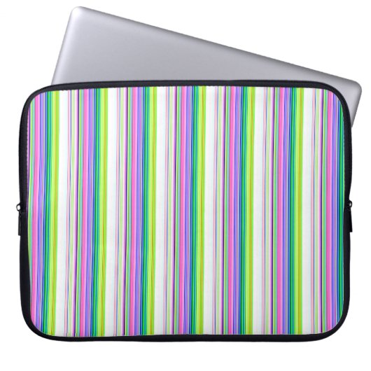 Hot colorful neon stripes laptopschutzhülle (Vorderseite)