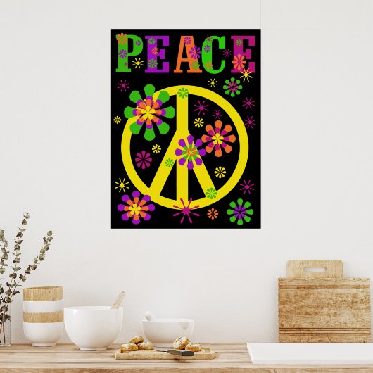 Hot Colors Peace Poster (Küche)