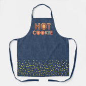Hot Cookie Alphabet Imitate Denim Gold Confetti Schürze (Vorderseite)