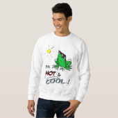 Hot & Cool Frog Cartoon Cust. Sweatshirt (Vorne ganz)