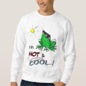 Hot & Cool Frog Cartoon Cust. Sweatshirt (Vorderseite)