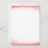 Hot Coral Bright Watercolor Modernes Chic Sweet 16 Einladung (Rückseite)