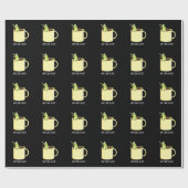 Hot Croc Colate Funny Crocodile Pun Dark BG Geschenkpapier (Flach)