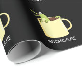 Hot Croc Colate Funny Crocodile Pun Dark BG Geschenkpapier (Rolleneckpunkt)