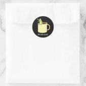 Hot Croc Colate Funny Crocodile Pun Dark BG Runder Aufkleber (Tasche)