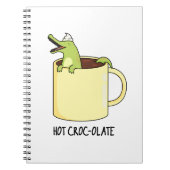 Hot Croc Colate Funny Crocodile Pun Notizblock (Vorderseite)