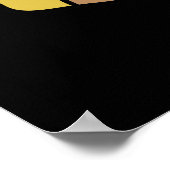 Hot Cross Bun Funny Food Pub Dark BG Poster (Ecke)