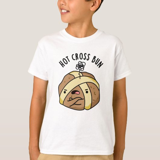 Hot Cross Bun Funny Food Puff T-Shirt (Vorderseite)