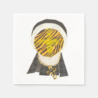 Hot Cross Bun Nun Napkins Serviette