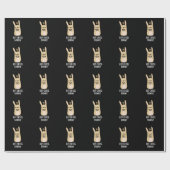 Hot Cross Bunny Funny Angry Rabbit Pub Dark BG Geschenkpapier (Flach)