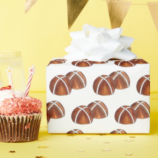 Hot Cross Buns Britische Backgebäck Geschenkpapier (Geburtstagsparty)