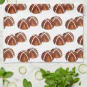 Hot Cross Buns Britische Backgebäck Geschirrtuch (Gefaltet)