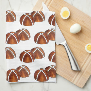 Hot Cross Buns Britische Backgebäck Geschirrtuch