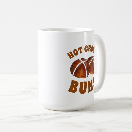Hot Cross Buns Britische Backgebäck Kaffeetasse (VorderseiteRechts)