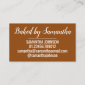 Hot Cross Buns Britische Backgebäck Visitenkarte (Rückseite)