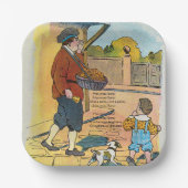 Hot-Cross-Buns, Mother Gans Kinderzimmer Rhyme Pic Pappteller (Vorderseite)