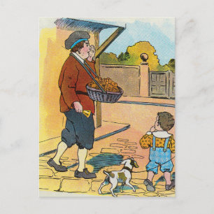 Hot-Cross-Buns, Mother Gans Kinderzimmer Rhyme Pic Postkarte